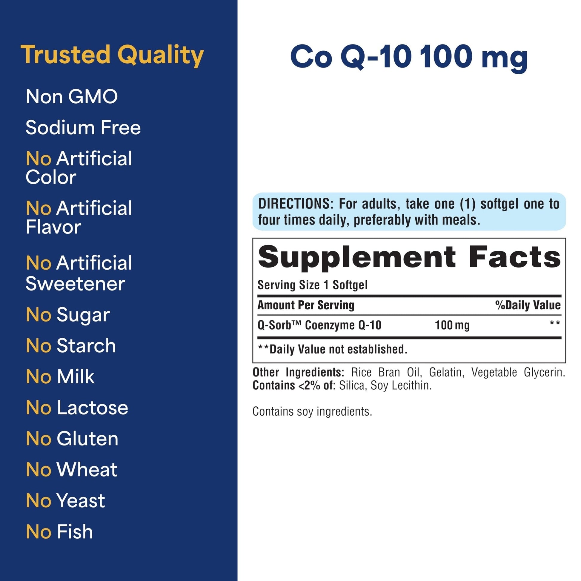 Puritan's Pride Coenzyme CoQ10 100mg, Dietary Supplement for Heart Health, Blood Pressure, Oral Gum Health, and Healthy Aging Support - Maple Wellness Supplements