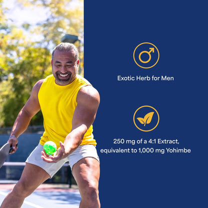 Puritan's Pride Yohimbe Exotic Herb for Men 250 mg (1000mg Equivalent), Dietary Supplement, 50 Rapid Release Capsules - Maple Wellness Supplements