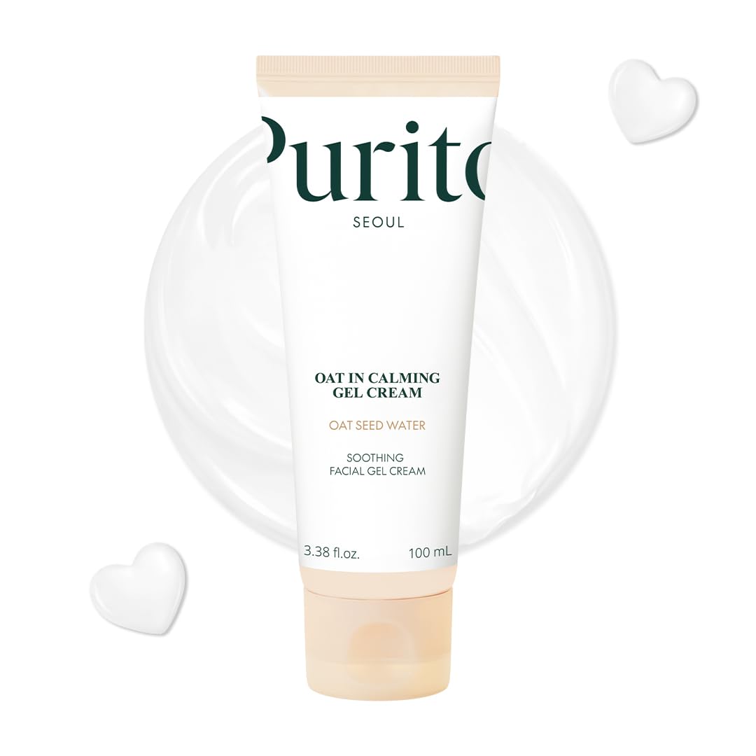 PURITO Oat In Calming Gel Cream, Non-Comedogenic, 77% Oat Seed Water Lightweight Water-Gel Face Moisturizer - Maple Wellness Supplements