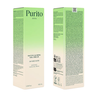 PURITO Oat In Calming Gel Cream, Non-Comedogenic, 77% Oat Seed Water Lightweight Water-Gel Face Moisturizer - Maple Wellness Supplements