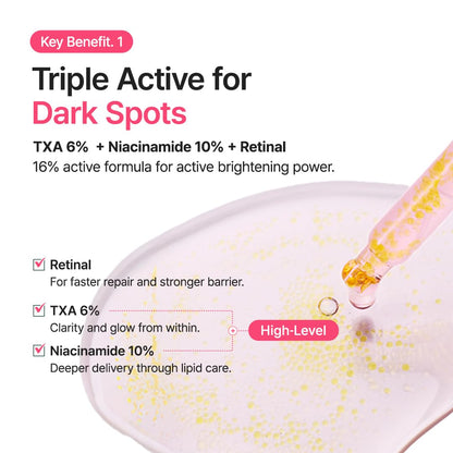 PURITO TXA 6% + Niacinamide 10% + Retinal Facial Serum | for Dark Spots, Hyperpigmentation, Uneven Tone - Maple Wellness Supplements