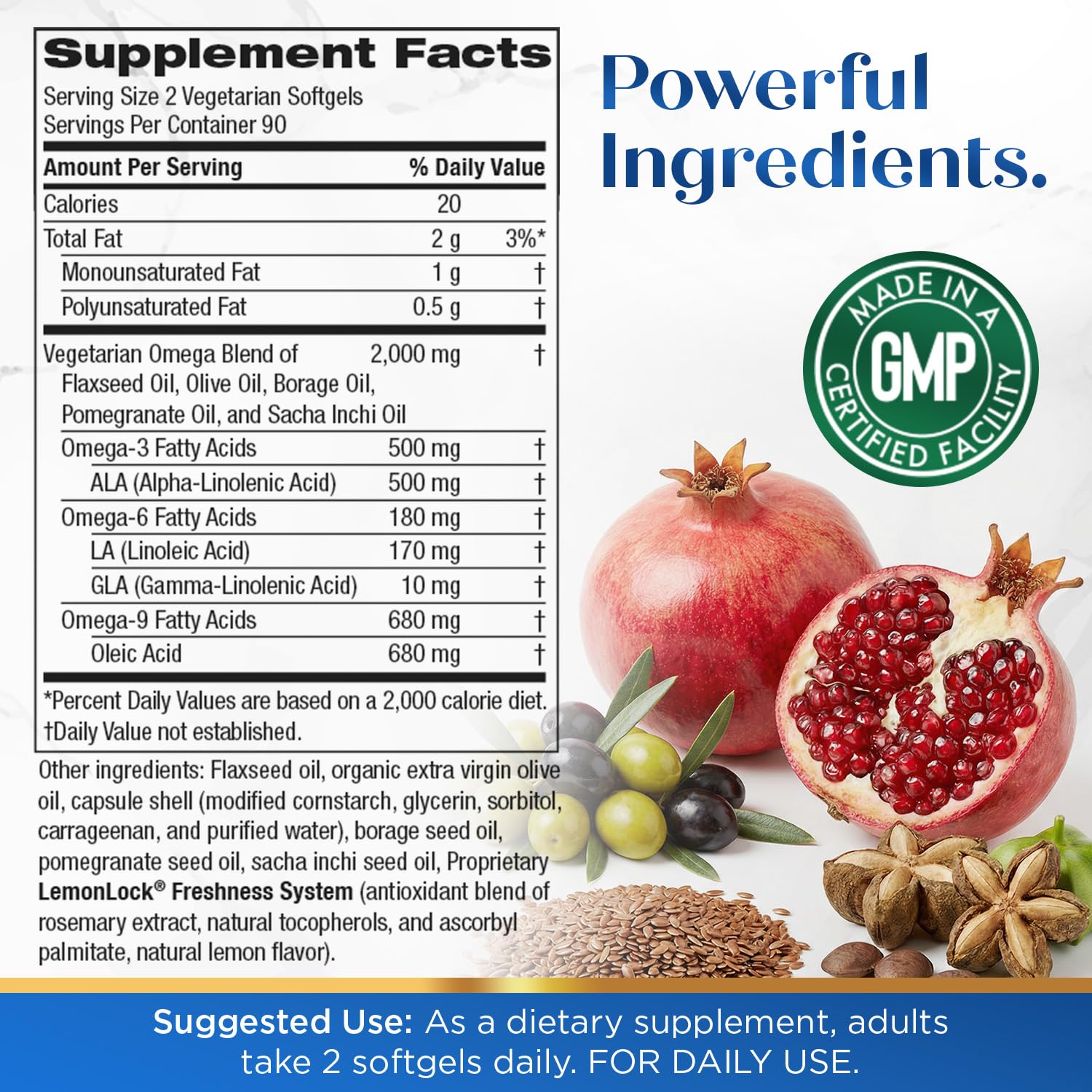 Purity Products Vegan Omega 3 6 9 Formula - “5 in 1” Essential Fatty Acid Complex - Scientifically Formulated Plant-Based Vegan Omega 3-6-9 Essential Fatty Acids - Maple Wellness Supplements
