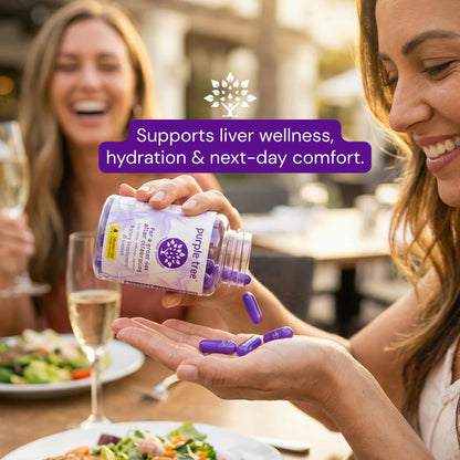 purple tree Post-Celebration Wellness Supplement for Liver Support & Hydration | Liposomal Dihydromyricetin (DHM), L-Glutathione, Milk Thistle - Maple Wellness Supplements