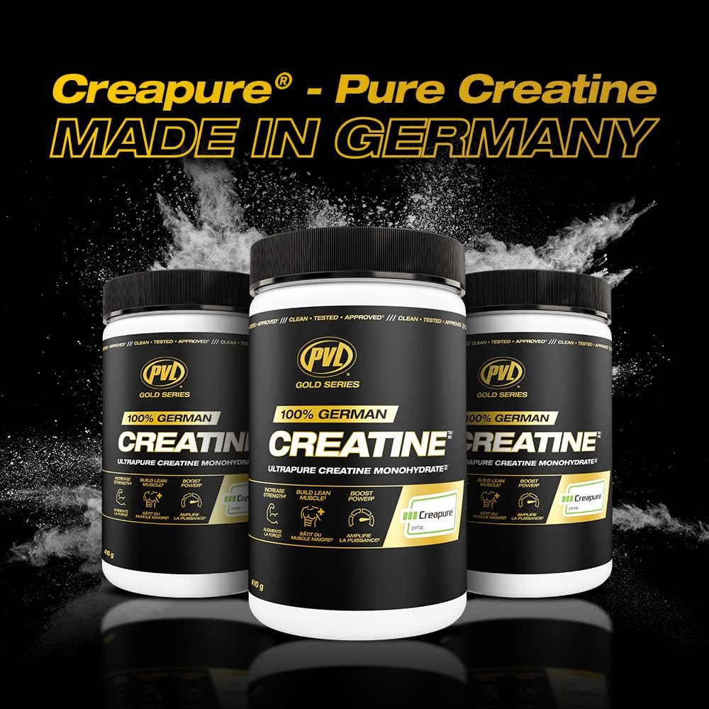PVL Creapure Creatine – 100% Pure German Creatine Monohydrate Powder-Pharmaceutical Grade Muscle Building Supplement for Strength Training, Pre Workout & Post Workout Protein Support–410g 82 Servings - Maple Wellness Supplements