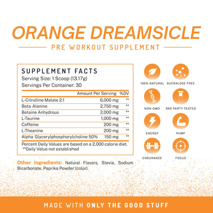 PWDRS PRE Pre-Workout Powder - Energy, Pump, Endurance, Focus, Strength Supplement - Maple Wellness Supplements