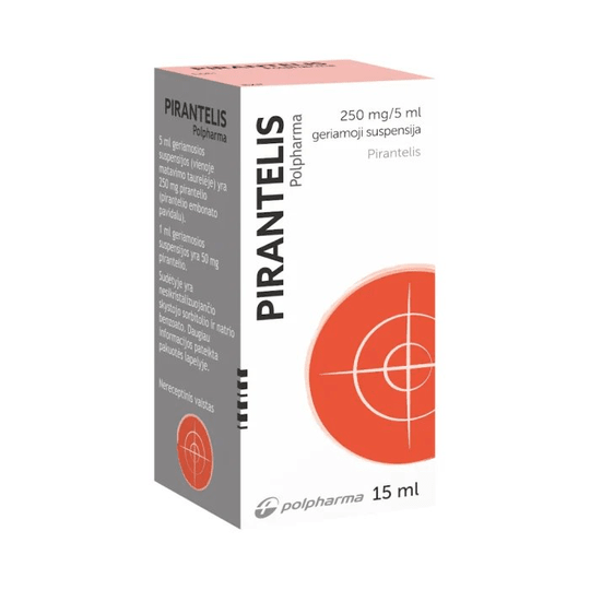 PYRANTEL Polpharma 250 mg/5 ml oral suspension, 15ml - roundworm disease treatment - Maple Wellness Supplements