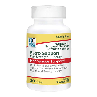 Quality Choice Estro Support Max + Energy Tablets Menopause Support 30 Count - Maple Wellness Supplements