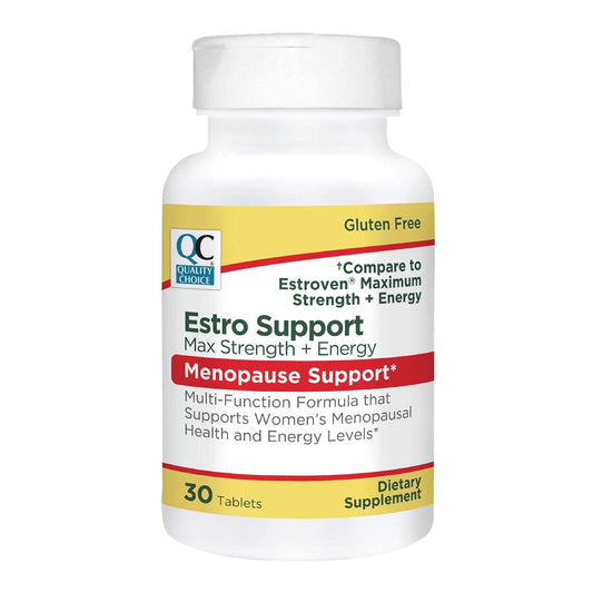Quality Choice Estro Support Max + Energy Tablets Menopause Support 30 Count - Maple Wellness Supplements