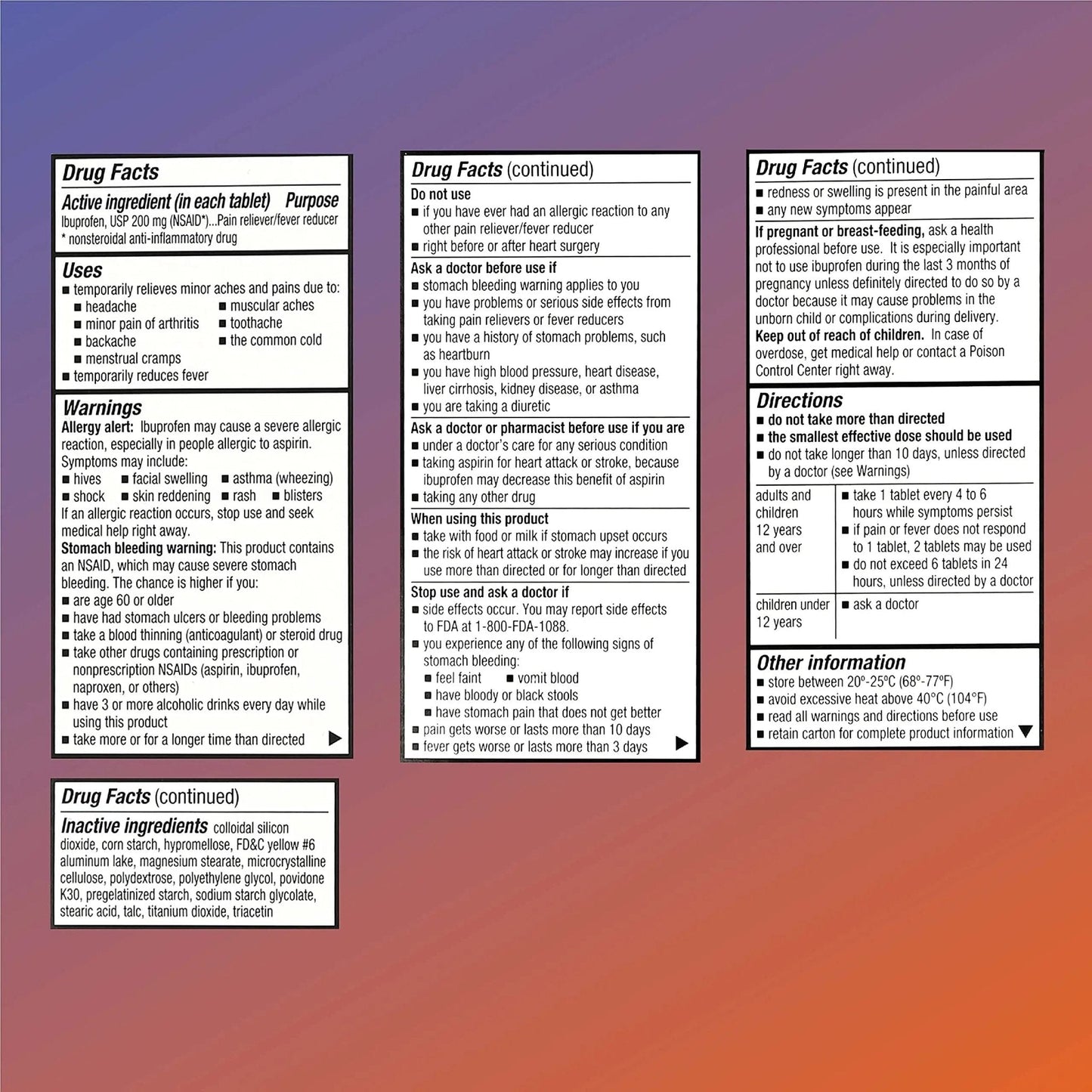 Quality Choice Ibuprofen Tablets, 200 mg, Pain Reliever and Fever Reducer for Arthritis, Toothache, Back Pain, Headache, Body Aches, and More 100 Count of Coated Tablets - Maple Wellness Supplements