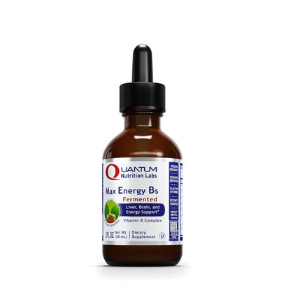 Quantum Nutrition Labs Max Energy B - Vitamin B Complex Liquid Drops, Organic Supplement for Women and Men - Maple Wellness Supplements