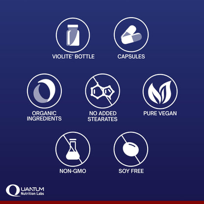 Quantum Nutrition Labs Quantum Fermented Greens- Super Greens Supplement, Superfood Blend, Organic Vitamins with Probiotic - Daily Greens with Spinach, Chlorella - Maple Wellness Supplements