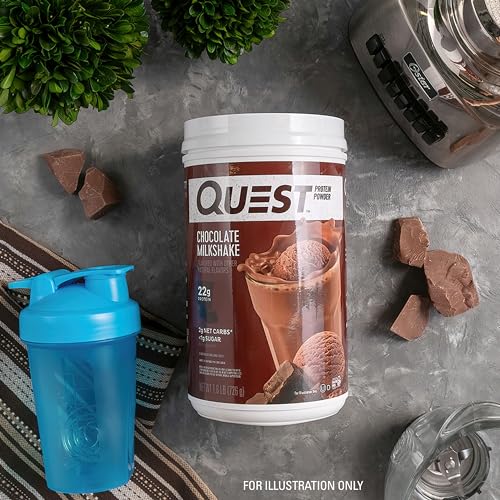 Quest Nutrition Chocolate Milkshake Protein Powder, 22g Protein, 2g Net Carbs, 1g Sugar - Maple Wellness Supplements