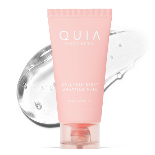 QUIA Collagen Wrapping Mask 75ml - Clinical +92% Firmer Appearance - Overnight Glass Skin Peel Off - Korean Skincare - Maple Wellness Supplements