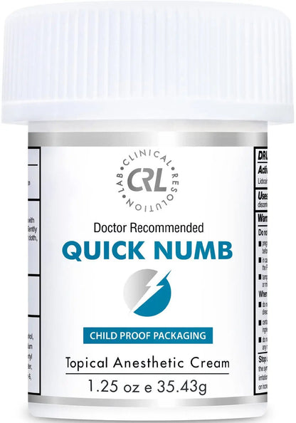 Quick Numb 5% Lidocaine Cream Maximum Strength Liposomal, Fast Itch Burn Pain Relief Cream with Aloe Allantoin Vitamin E, Gentle on Skin Support Healing Hemorrhoid Treatment 1.25 oz - Maple Wellness Supplements