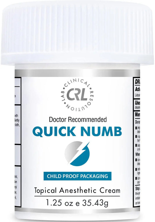 Quick Numb 5% Lidocaine Cream Maximum Strength Liposomal, Fast Itch Burn Pain Relief Cream with Aloe Allantoin Vitamin E, Gentle on Skin Support Healing Hemorrhoid Treatment 1.25 oz - Maple Wellness Supplements