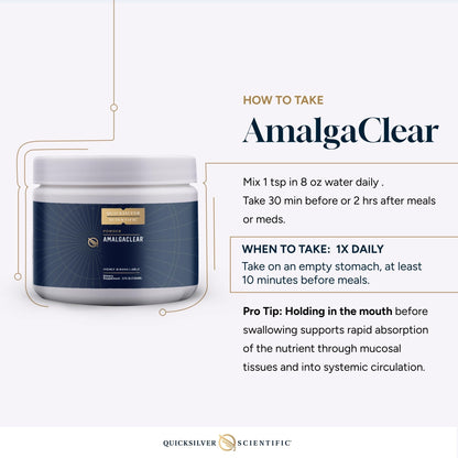 Quicksilver Scientific AmalgaClear - Detox Support with Modified Citrus Pectin & Silica Extract (73g) - Maple Wellness Supplements