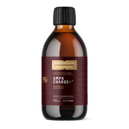 Quicksilver Scientific AMPK Charge+ - Support The Benefits of Intermittent Fasting, Carb Restrictive + Keto Protocols - Promotes Energy Production, Fat Breakdown + Healthy Aging (10.14oz / 300ml) - Maple Wellness Supplements