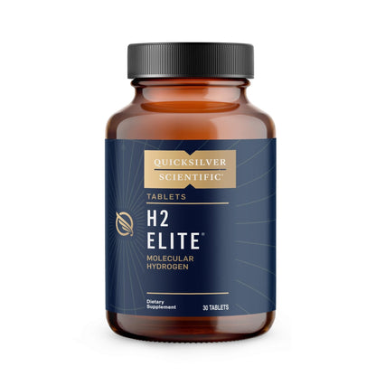 Quicksilver Scientific H2 Elite - Molecular Hydrogen for Energy + Metabolism Support, Water Tablets Perfect for Open Containers - Magnesium Malate Drink Additive (30 Molecular Hydrogen Tablets) - Maple Wellness Supplements