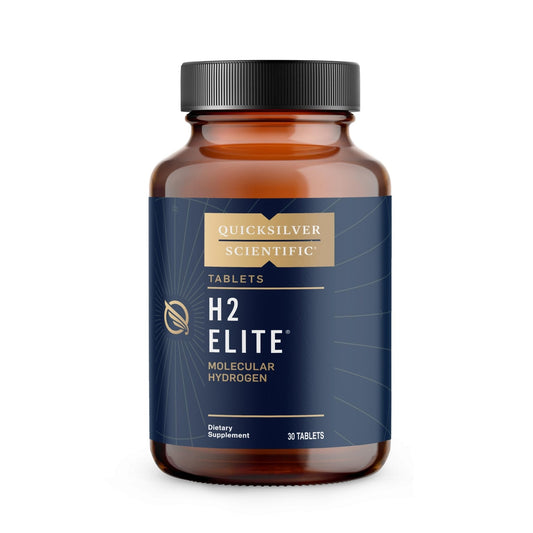 Quicksilver Scientific H2 Elite - Molecular Hydrogen for Energy + Metabolism Support, Water Tablets Perfect for Open Containers - Magnesium Malate Drink Additive (30 Molecular Hydrogen Tablets) - Maple Wellness Supplements