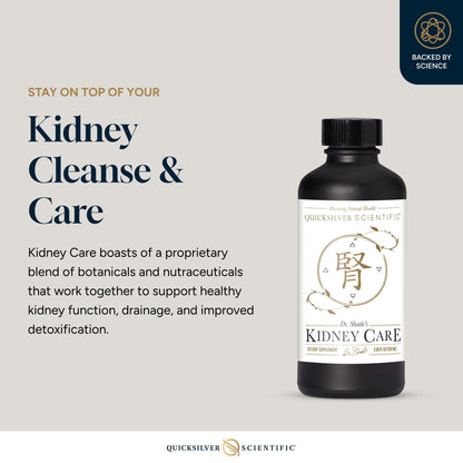 Quicksilver Scientific Kidney Care - Kidney Cleanse & Lymphatic Drainage Supplements - Astragaloside IV Extract, Zhu Ling, Goldenrod, Ferulic Acid, He Shou Wu & Dandelion Leaf (3.38oz / 100ml) - Maple Wellness Supplements
