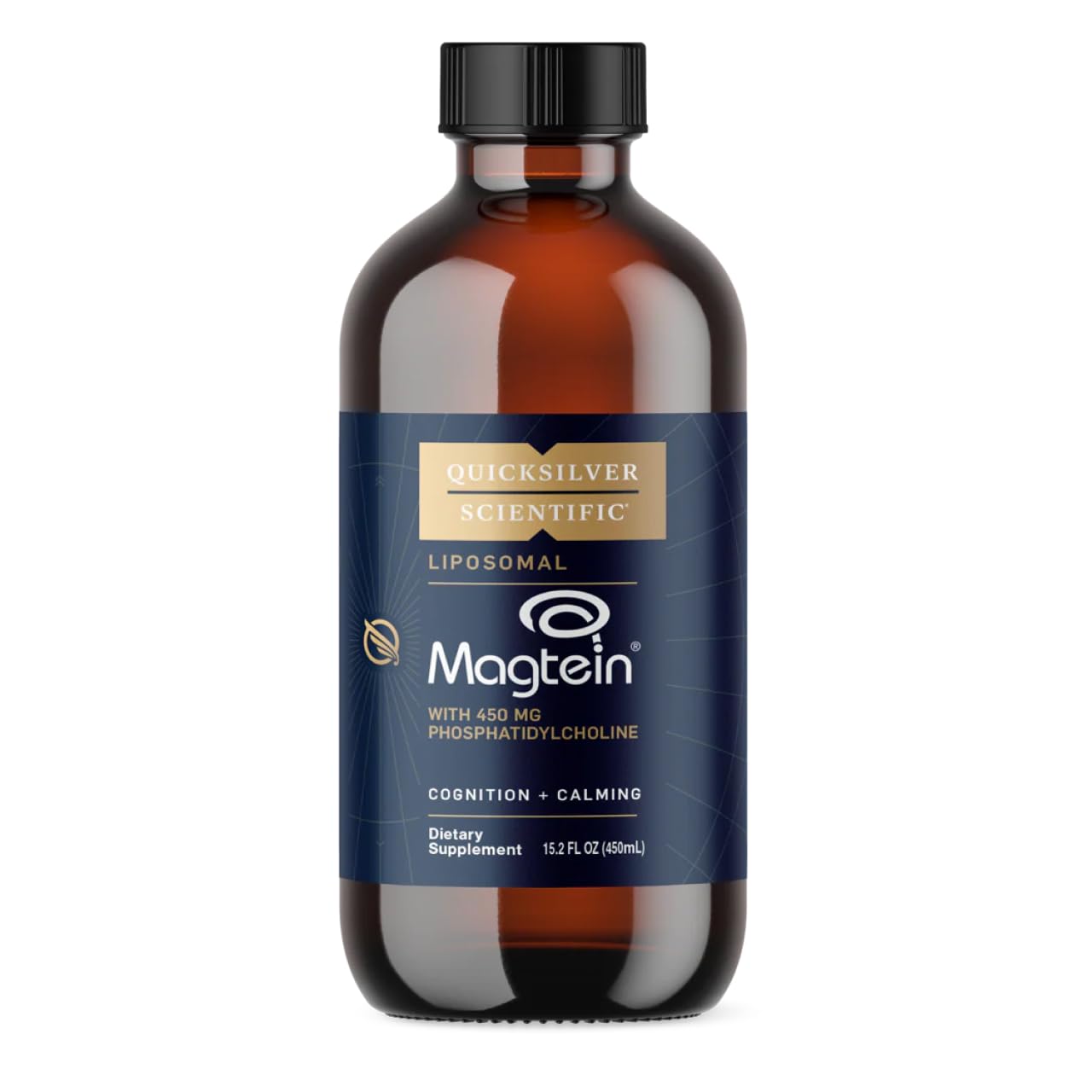 Quicksilver Scientific Liposomal Magtein - Magnesium Supplement for Brain Function Support - Stress, Sleep & Memory Support - Gluten-Free, Sugar-Free & Vegan - 15.2 fl oz (30 Servings) - Maple Wellness Supplements