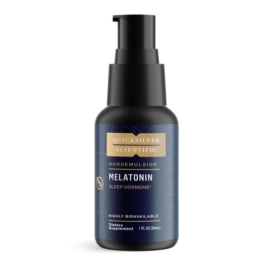 Quicksilver Scientific Liposomal Melatonin - Bedtime, Jet Lag & Immune Support Liquid for Adults - Efficient, Superior Absorption 1mg to Minimize Morning Drowsiness (30 ml) - Maple Wellness Supplements