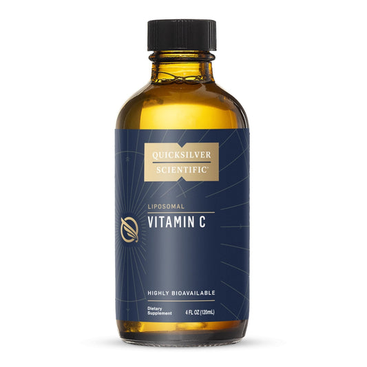 Quicksilver Scientific Liposomal Vitamin C - 1000mg Buffered Liquid Vitamin C Supplement - Immune + Antioxidant Support - Liposomes for Superior Absorption - Vegan + Non-GMO (4oz / 120ml) - Maple Wellness Supplements