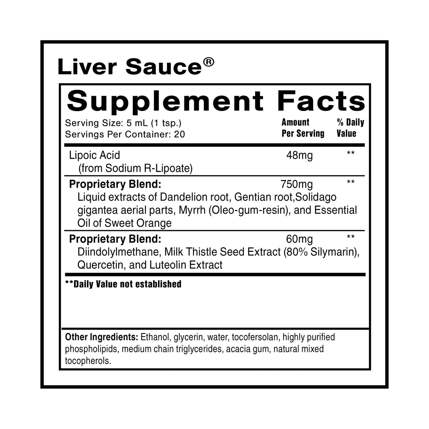 Quicksilver Scientific Liver Sauce - Liposomal Liver Detox with DIM, Quercetin, Lipoic Acid, Milk Thistle and Dandelion Root Supplement - Supports Bile & Toxin Momentum (100 ml / 3.38 oz) - Maple Wellness Supplements