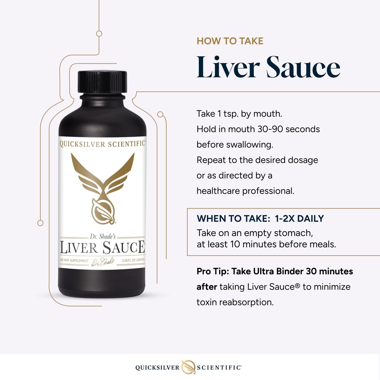 Quicksilver Scientific Liver Sauce - Liposomal Liver Detox with DIM, Quercetin, Lipoic Acid, Milk Thistle and Dandelion Root Supplement - Supports Bile & Toxin Momentum (100 ml / 3.38 oz) - Maple Wellness Supplements