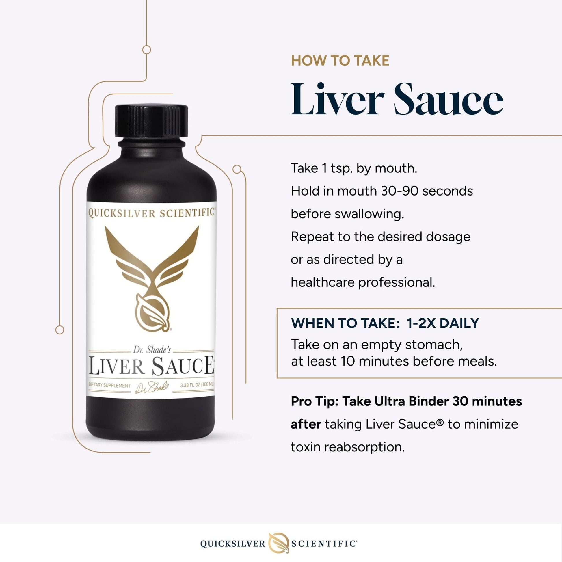 Quicksilver Scientific Liver Sauce - Liposomal Liver Detox with DIM, Quercetin, Lipoic Acid, Milk Thistle and Dandelion Root Supplement - Supports Bile & Toxin Momentum (100 ml / 3.38 oz) - Maple Wellness Supplements