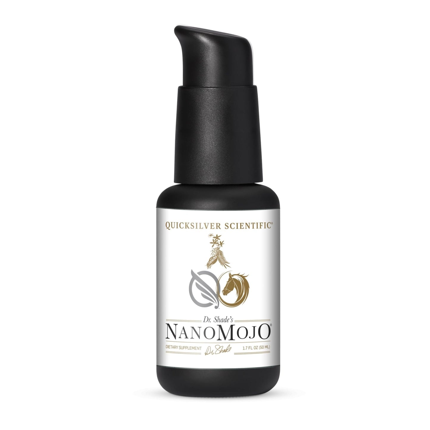 Quicksilver Scientific NanoMojo - Male-Specific Endurance Elixir & Energy Boost Support - 19 Herbs Including Epimedium for Men, Rhodiola Extract, Herbal Ginseng, and Adaptogenic Herbs (1.7oz / 50ml) - Maple Wellness Supplements