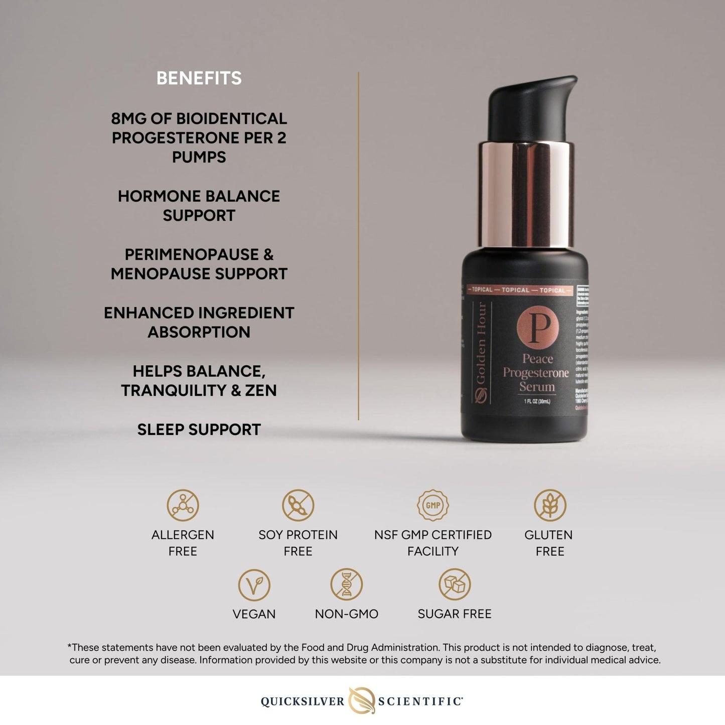 Quicksilver Scientific Peace Serum 1 fl oz (30ml) - Maple Wellness Supplements