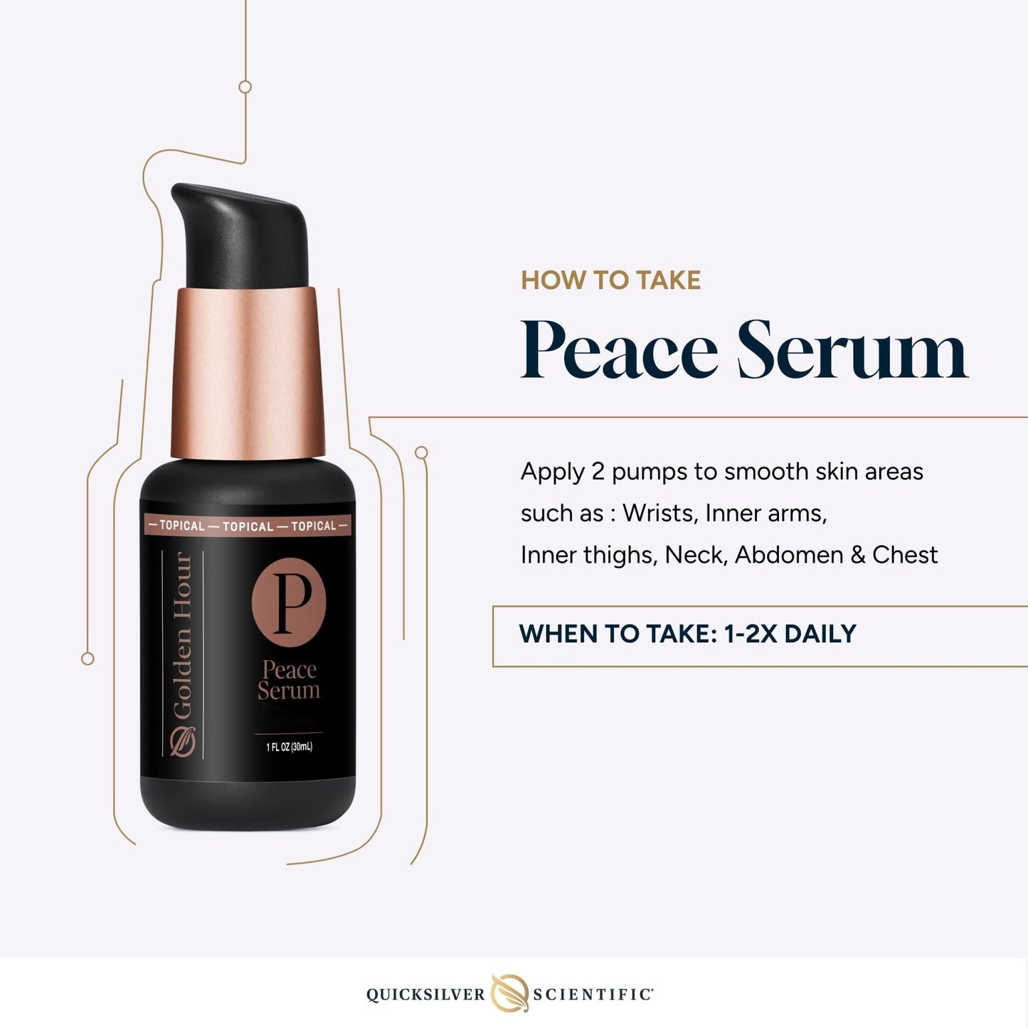 Quicksilver Scientific Peace Serum 1 fl oz (30ml) - Maple Wellness Supplements