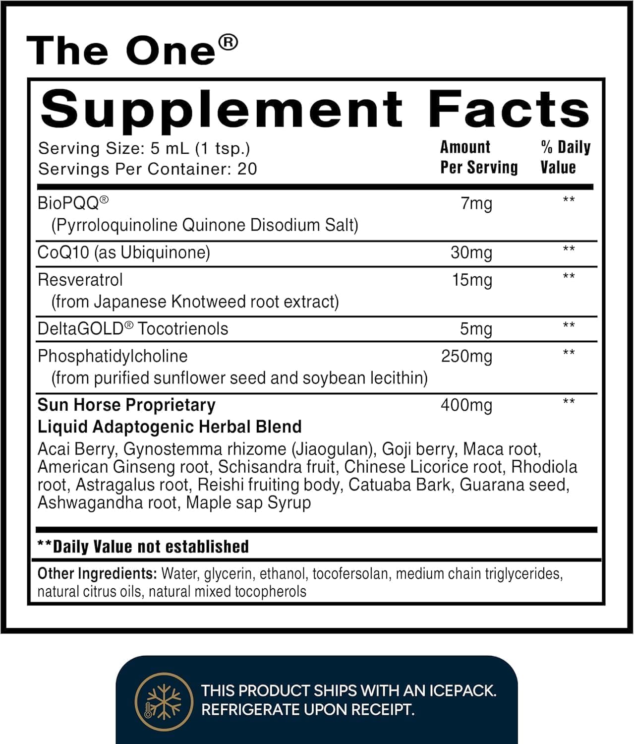 Quicksilver Scientific The ONE Mitochondrial Elixir - Mitochondria Supplement to Support Cellular Health with Phosphatidylcholine, Resveratrol, Reishi Mushroom & CoQ10 Liquid (3.38 Fl oz / 100ml) - Maple Wellness Supplements