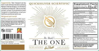 Quicksilver Scientific The ONE Mitochondrial Elixir - Mitochondria Supplement to Support Cellular Health with Phosphatidylcholine, Resveratrol, Reishi Mushroom & CoQ10 Liquid (3.38 Fl oz / 100ml) - Maple Wellness Supplements