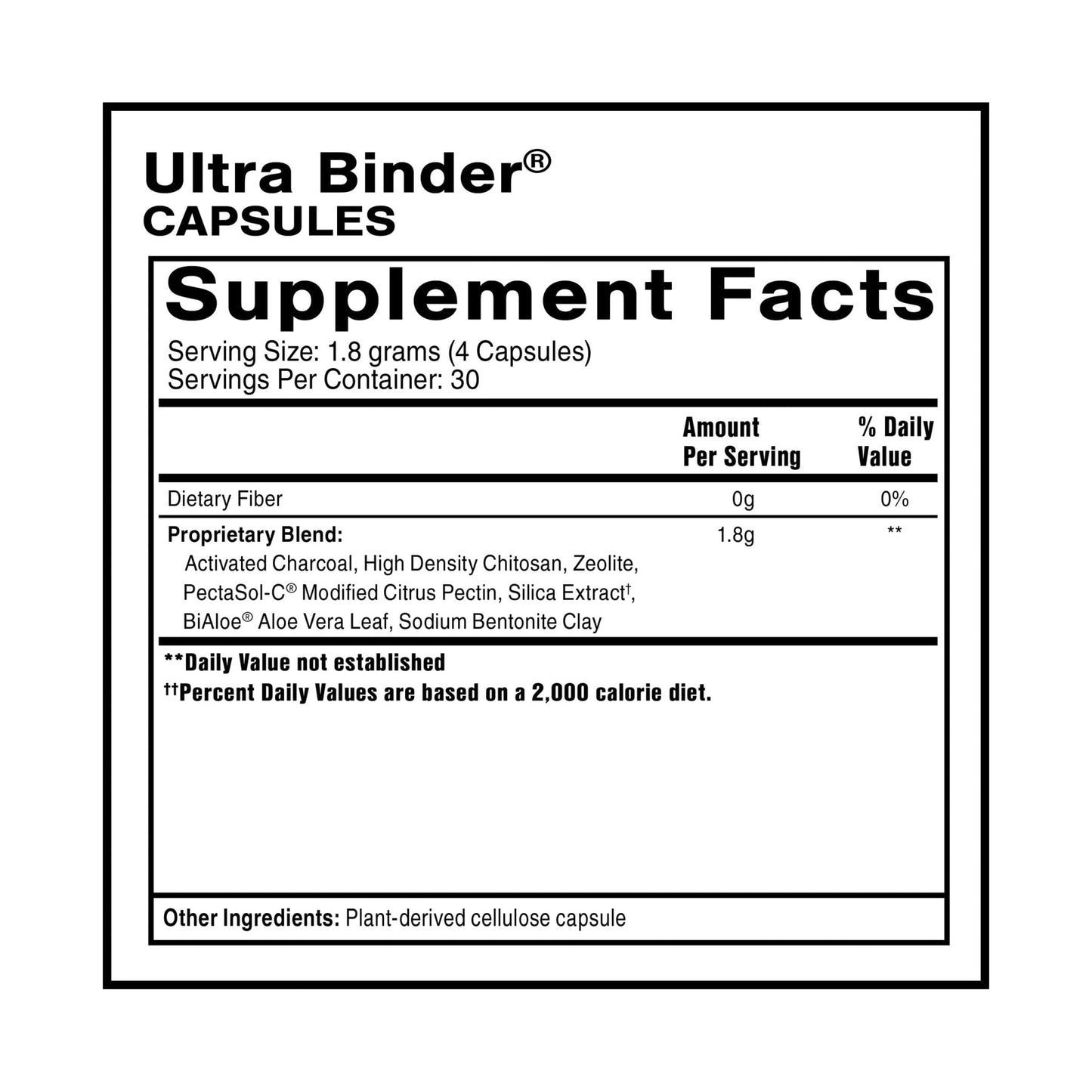Quicksilver Scientific Ultra Binder - Multi Toxin Binder with Bentonite Clay Powder, Zeolite Detox & Charcoal - Supplement for Gut Support & The Body's Toxin Removal Process (120 Capsules) - Maple Wellness Supplements