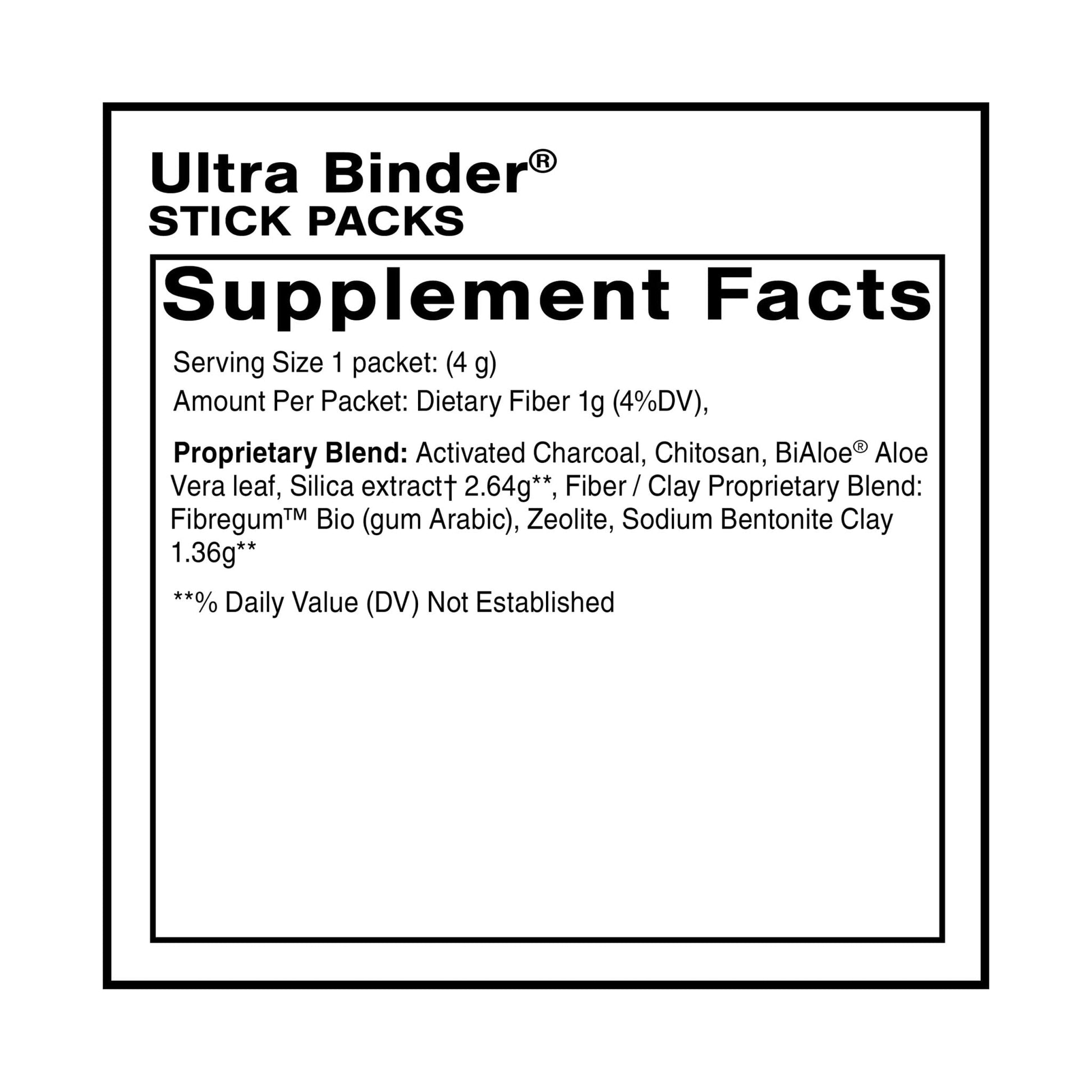 Quicksilver Scientific Ultra Binder Stick Packets - Multi Binder with Bentonite Clay Powder, Zeolite Detox & Charcoal - Supplement for Gut Support & The Body's Toxin Removal Process (20 Sticks) - Maple Wellness Supplements