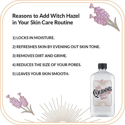 Quinn’s Alcohol Free Witch Hazel with Aloe Vera 16 Ounce (Lavender) - Maple Wellness Supplements