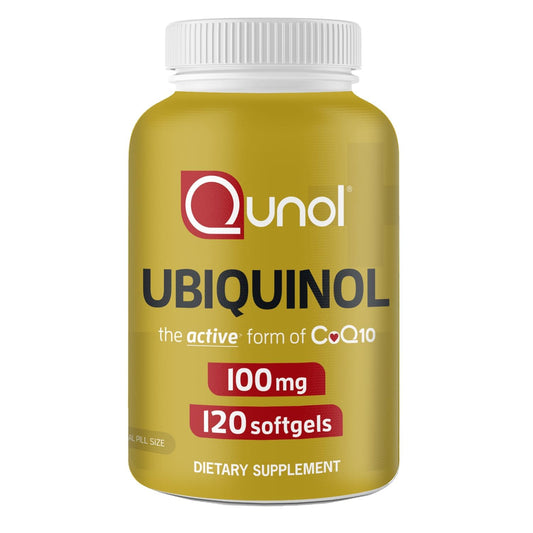 Qunol 100mg Ubiquinol, Powerful Antioxidant for Heart & Vascular Health, Essential for Energy Production - Maple Wellness Supplements