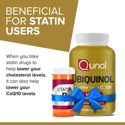 Qunol 100mg Ubiquinol, Powerful Antioxidant for Heart & Vascular Health, Essential for Energy Production - Maple Wellness Supplements