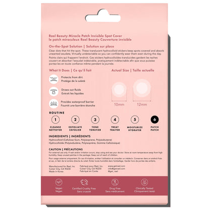 Rael Pimple Patches, Miracle Invisible Spot Cover - Hydrocolloid Acne Pimple Patch - Maple Wellness Supplements