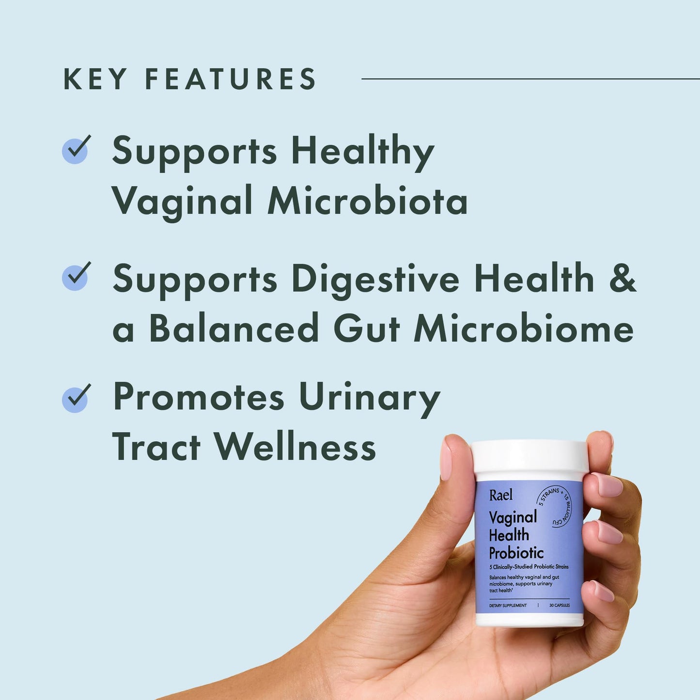 Rael Probiotics for Women - pH Balance Supplement with Prebiotics, Vaginal Immune Health (30 Servings) - Maple Wellness Supplements