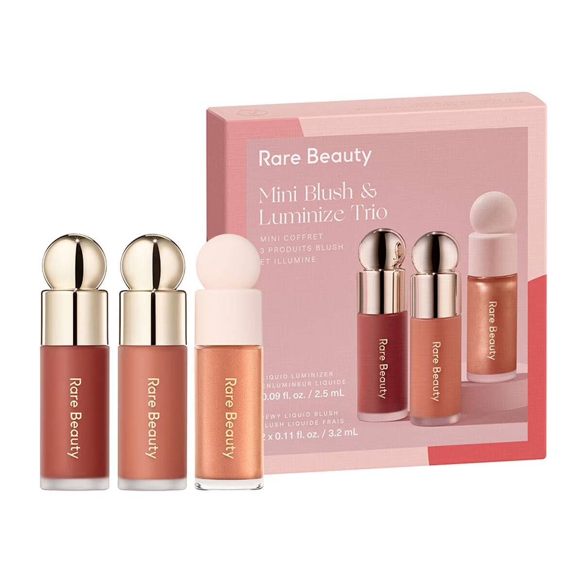 Rare Beauty Limited Edition Mini Blush & Luminize Trio - Beloved - Virtue - Enliven - New In Box - Maple Wellness Supplements