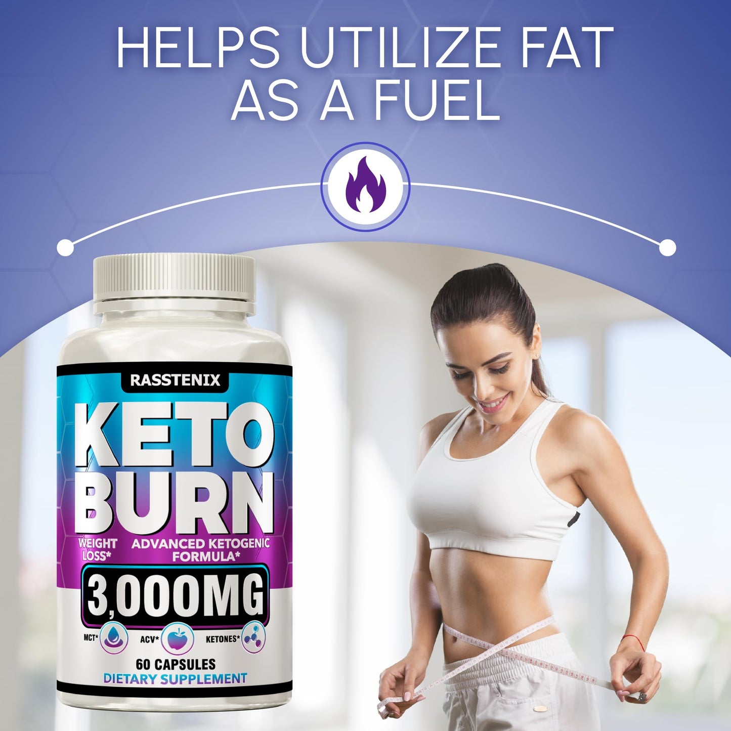 Rasstenix (2 Pack) Keto Pills - Lean Keto Diet Pills - Weight Fat Management Loss - Maple Wellness Supplements