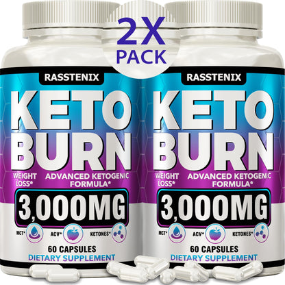 Rasstenix (2 Pack) Keto Pills - Lean Keto Diet Pills - Weight Fat Management Loss - Maple Wellness Supplements