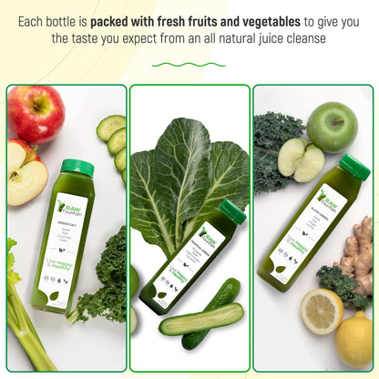 Raw Fountain 5 Day Green Juice Cleanse, All Natural Raw, Vegan Detox, Cold Pressed - Maple Wellness Supplements