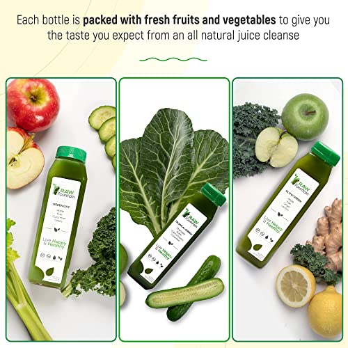 Raw Fountain 7 Day Green Juice Cleanse, All Natural Raw, Vegan Detox, Cold Pressed - Maple Wellness Supplements