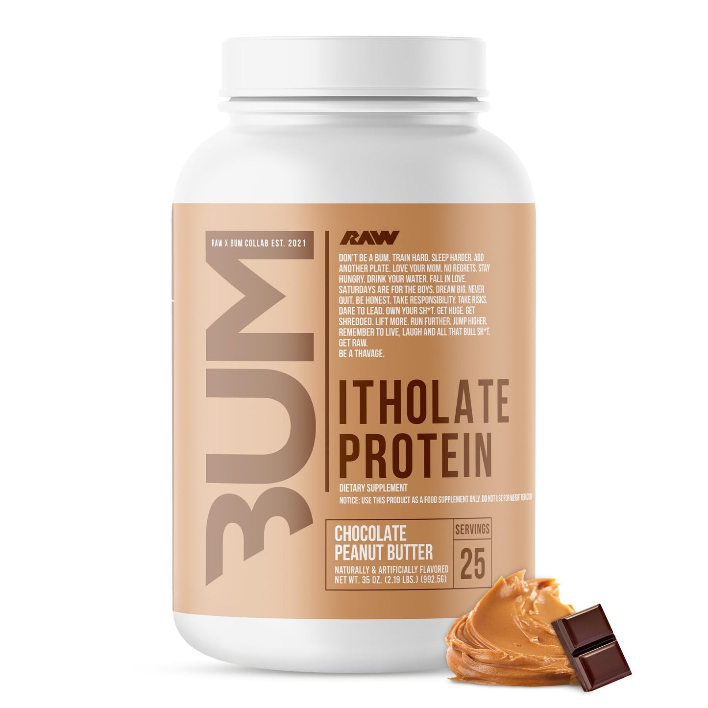RAW Whey Isolate Protein Powder, Chocolate Peanut Butter (CBUM Itholate) - 100% Grass - Maple Wellness Supplements