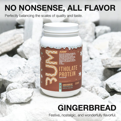 RAW Whey Isolate Protein Powder, Gingerbread (CBUM Itholate Protein) - 100% Grass - Maple Wellness Supplements