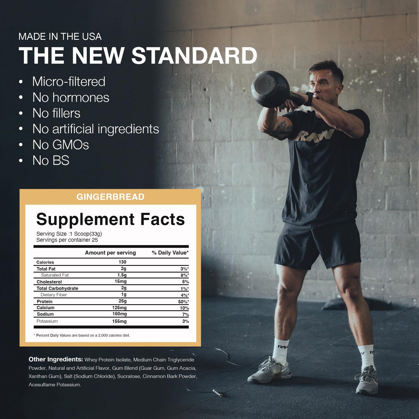RAW Whey Isolate Protein Powder, Gingerbread (CBUM Itholate Protein) - 100% Grass - Maple Wellness Supplements